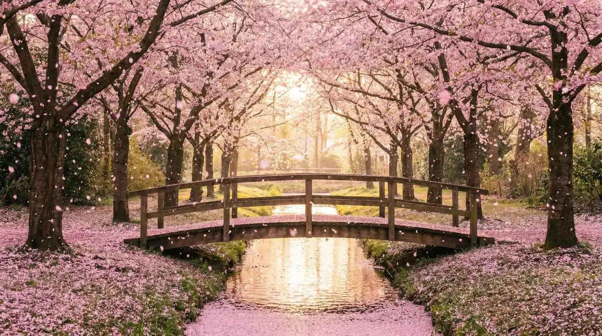 樱花桥畔 - 香蕉视屏 唯美风景